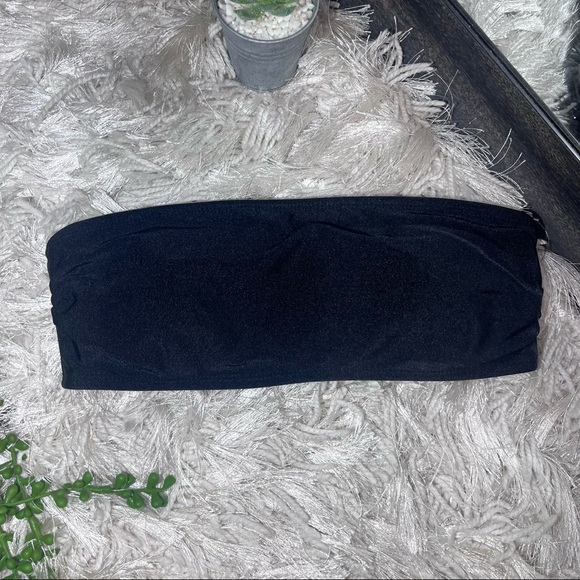 🌼3/$30🌼Stylish Swimwear Black Bandeau Strapless Bikini Set Size Small - Picture 3 of 12